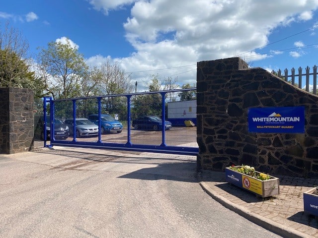 New Cantilever Sliding Gate at Quarry